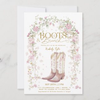Invitation Boots & Brunch Fleur sauvage Arch Fête des mariées