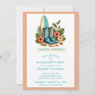 Invitation Boots Coastal Cowgirls Bachelorette Week-end