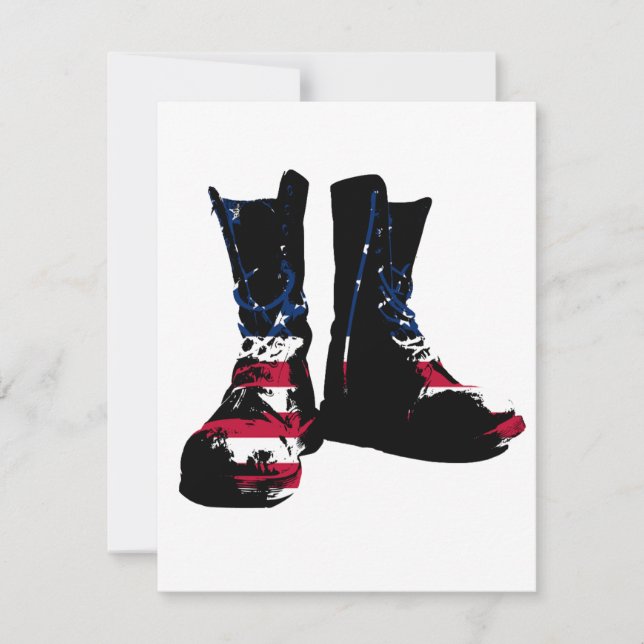 Invitation Boots de combat américains (Devant)