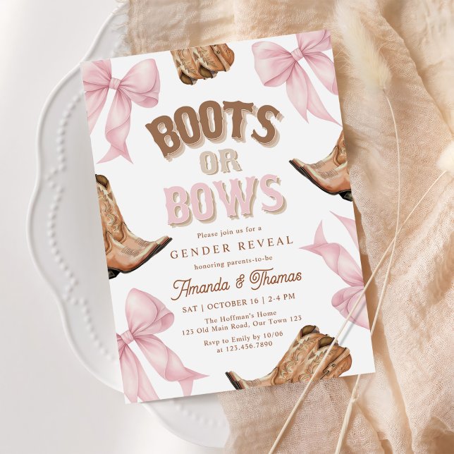 Invitation Boots or Bows Western Genre Reveve (Créateur téléchargé)