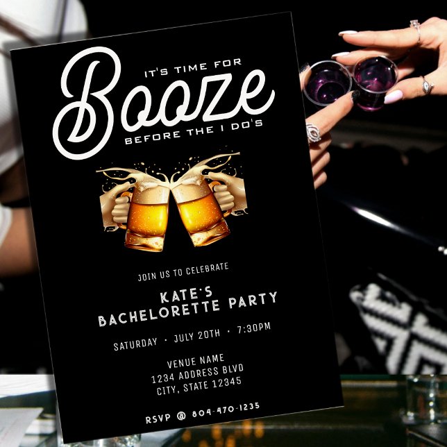 Invitation Booze Before I Do's Bachelor Bachelorette Party (Booze Before I Do's Bachelor Bachelorette Party Invitation
)