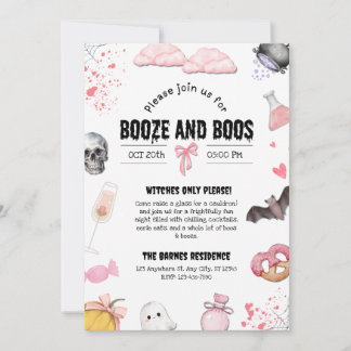 Invitation Booze et Boos Party