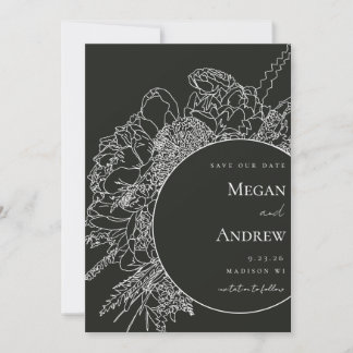 Invitation Boquet floral moderne et élégant Enregistrer la da
