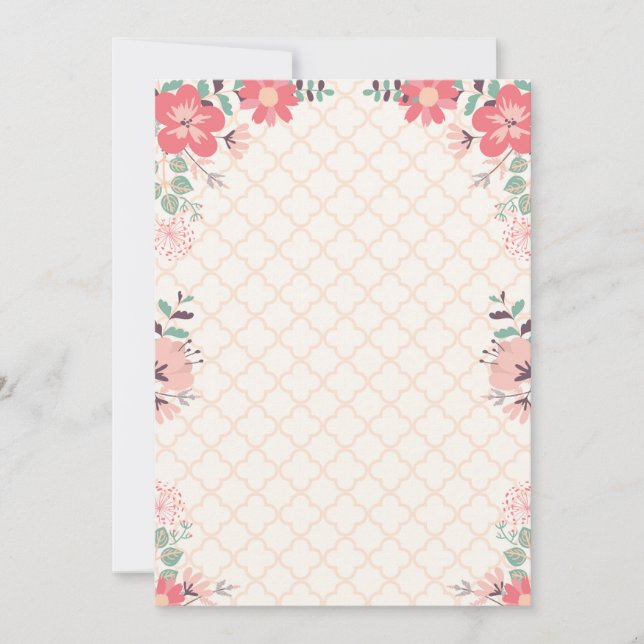 Invitation bord de fleurs (Devant)
