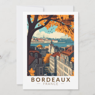 Invitation Bordeaux France Voyage Art Vintage