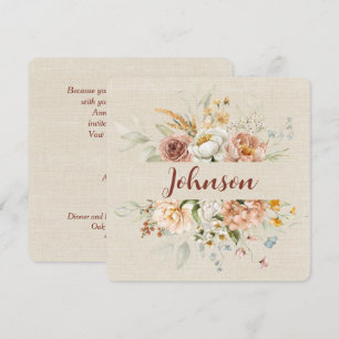 Invitation Bordure florale de renouvellement de vœux