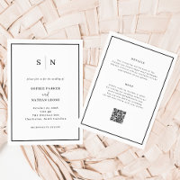 Bordure noire minimale et chic | Tout en un Mariag
