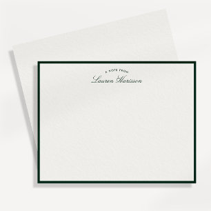 Invitation Bordure verte Élégante papier à lettres moderne Ca