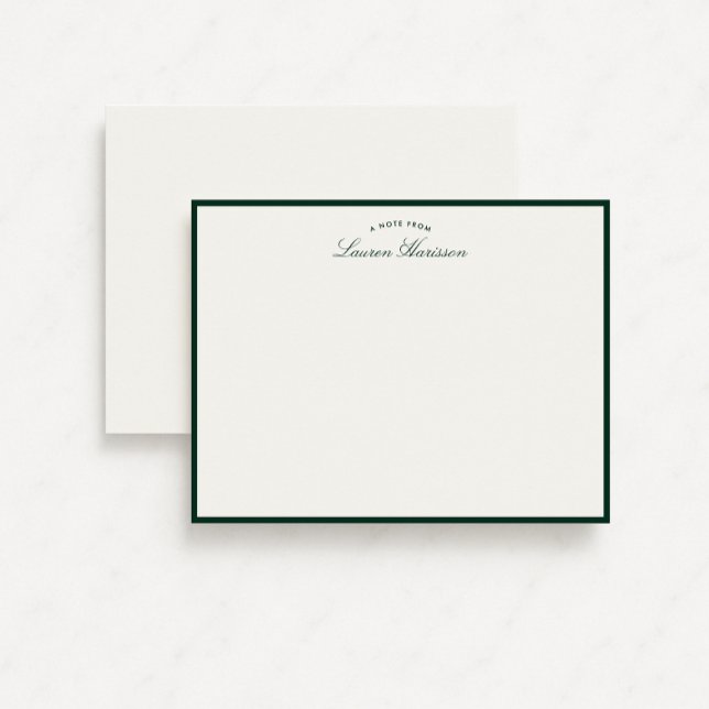 Invitation Bordure verte Élégante papier à lettres moderne Ca (Créateur téléchargé)
