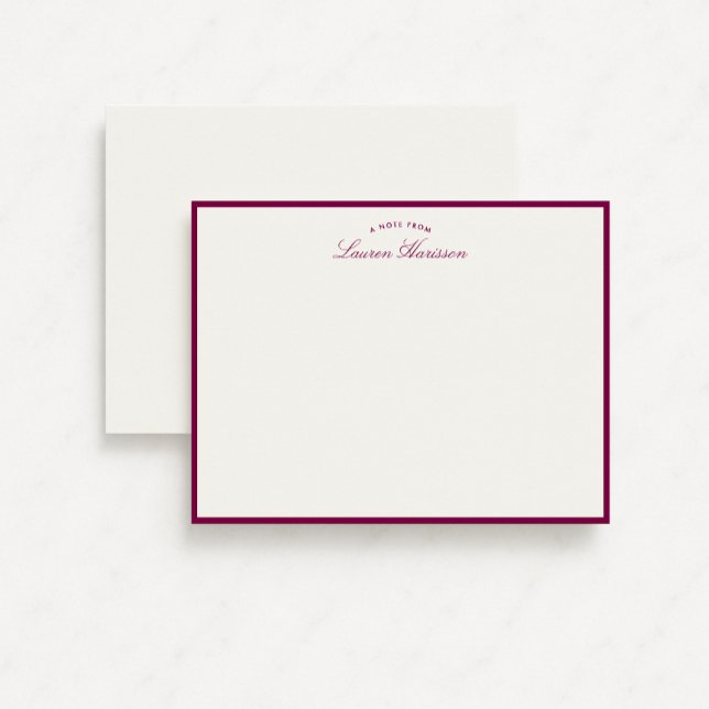 Invitation Bordure violette élégant Papier à lettres modernes (Créateur téléchargé)