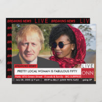 Boris Johnson Femmes 50e anniversaire Funny TV New