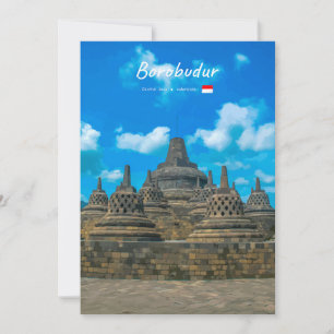 Invitation Borobudur, Indonésie - Temple bouddhiste ancien