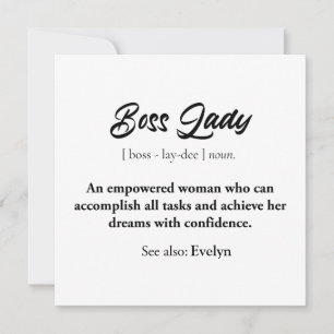 Invitation Boss Lady Mug - Un cadeau de femme, la confiance