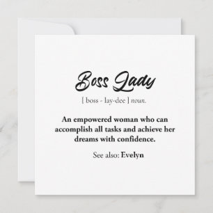 Invitation Boss Lady Mug - Un cadeau de femme, la confiance