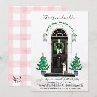 Invitation Boston Terrier Dog fête de Noël