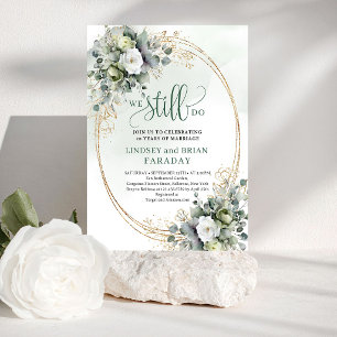 Invitation Botanical Green Gold Aquarelle Nous Nous Engageons
