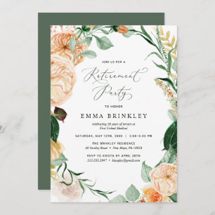 Invitation Botanique Boho Floral Neutral Retraite Party Inv