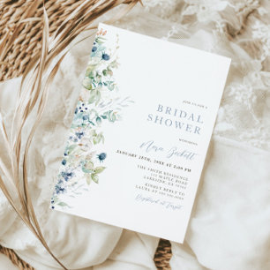 Invitation Botanique D'Hiver À La Douche Nuptiale