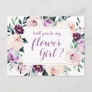 Invitation Botanique en fleurs Serez-vous ma fille de fleurs