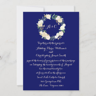 Invitation botanique Faire-part de mariage or vert