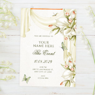 Invitation Botanique florale décorative