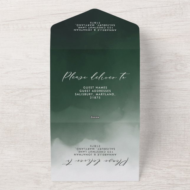 invitation botanique mariage Eucalyptus + rsvp (Dehors)