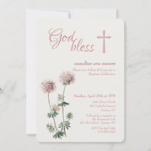 Invitation Botanique rose