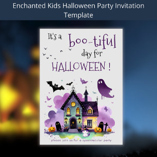 Invitation Botitiful Halloween Enfants Costume Éffrayant Part
