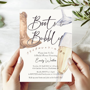 Invitation Botte et Fête des mariées de bulles en verre de ch