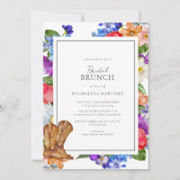 Bottes Cowboy et Fête des mariées Fleur sauvage