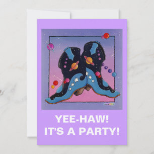 Invitation - Bottes de cow-boy de minuit