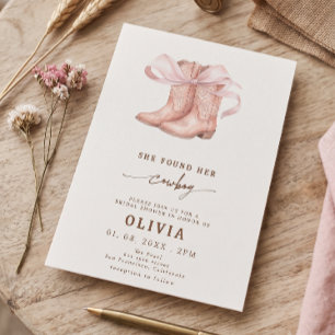 Invitation Bottes de cowboy à nœud coquette Mariage occidenta