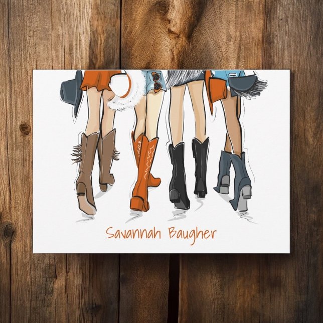 Invitation Bottes de cowboy de mode pour dames du Texas cuit  (Créateur téléchargé)