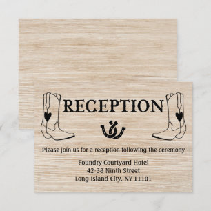 Invitation Bottes de cowboy de réception occidentale Mariage 