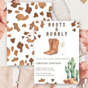 Invitation Bottes et Bubbly Western Rodeo Enterrement de Vie 
