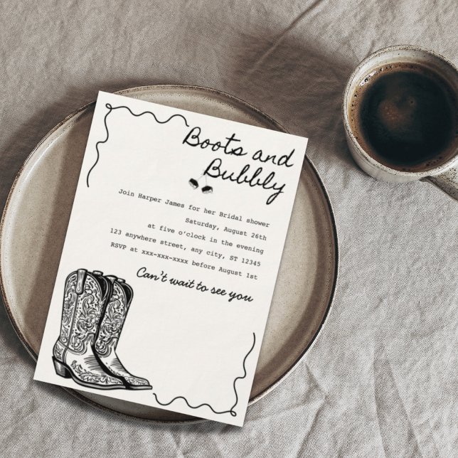 Invitation Bottes et douche bulle (Créateur téléchargé)