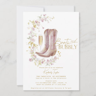 Invitation Bottes Et Fête des mariées Fleur sauvage Bubly