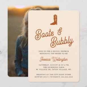 Invitation Bottes et Fêtes des mariées de Bubbly de l'Ouest r