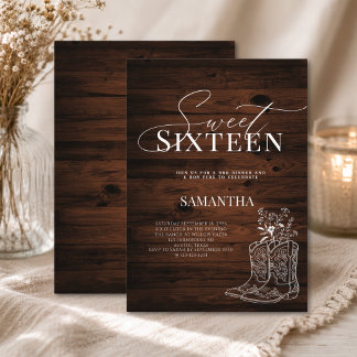 Invitation Bottes Rustiques Et Feux De Joie Anniversaire Swee