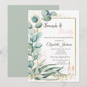 Invitation Bouche de vin Eucalyptus Brunch & Bubbly