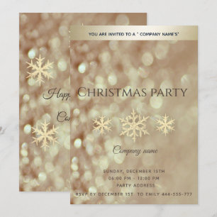 Invitation Bouche d'or fêtes de Noël d'entreprise