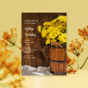Invitation Bouche en bois et marmites Nacre Fête d'anniversai