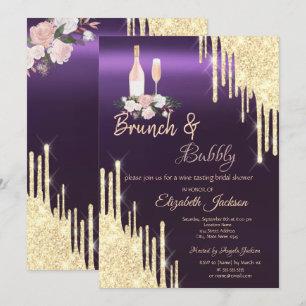 Invitation Bouches d'or Brunch & Bubbly Fête des mariées viol
