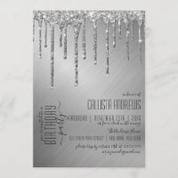 Bouchons de Parties scintillant argent brillant de