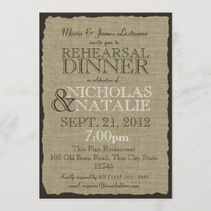 Invitation Bouclage Look 5 x 7 Dîner de répétition