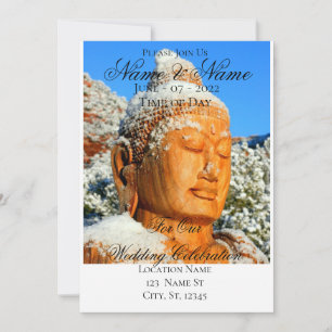 Invitation Bouddha en bois dans Tonnerre de Neige
