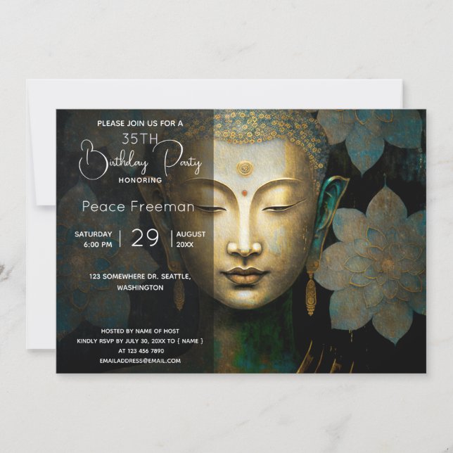 Invitation Bouddha, Méditation Spirituelle (Devant)