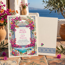 Bougainvillea Mediterranean Greek Bridal Shower