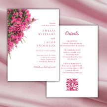 Bougainvillea Rose Aquarelle Tout En Un Mariage