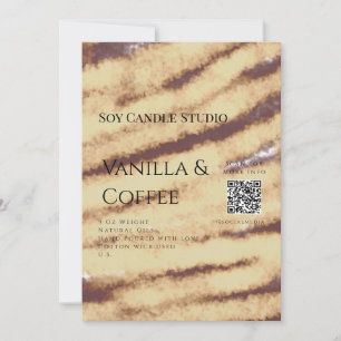 Invitation Bougie de soja vanille ajouter QR businesInvitatio